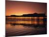 Reflections in the Sea of the Pier at Brighton at Sunset, Sussex, England, United Kingdom, Europe-Rainford Roy-Mounted Photographic Print