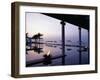 Reflections in the Still Water of the Infinity Pool at Sunset, at the Chedi Hotel-John Warburton-lee-Framed Photographic Print