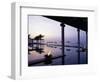 Reflections in the Still Water of the Infinity Pool at Sunset, at the Chedi Hotel-John Warburton-lee-Framed Photographic Print