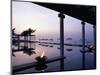Reflections in the Still Water of the Infinity Pool at Sunset, at the Chedi Hotel-John Warburton-lee-Mounted Photographic Print