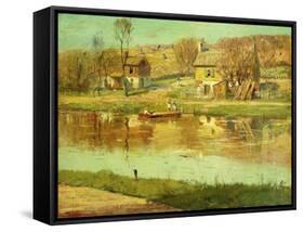 Reflections in the Water, C.1895-1919-Willard Leroy Metcalf-Framed Stretched Canvas