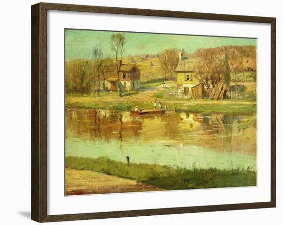 Reflections in the Water, C.1895-1919-Willard Leroy Metcalf-Framed Giclee Print