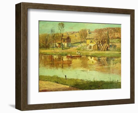 Reflections in the Water, C.1895-1919-Willard Leroy Metcalf-Framed Giclee Print