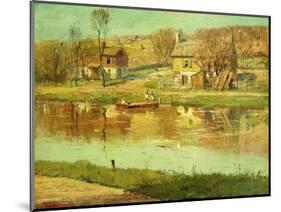 Reflections in the Water, C.1895-1919-Willard Leroy Metcalf-Mounted Giclee Print