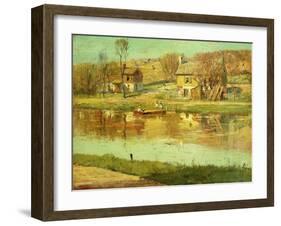 Reflections in the Water, C.1895-1919-Willard Leroy Metcalf-Framed Giclee Print