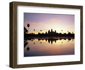 Reflections in Water in the Early Morning of the Temple of Angkor Wat at Siem Reap, Cambodia, Asia-Gavin Hellier-Framed Photographic Print