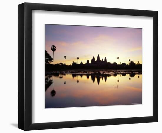 Reflections in Water in the Early Morning of the Temple of Angkor Wat at Siem Reap, Cambodia, Asia-Gavin Hellier-Framed Photographic Print