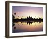 Reflections in Water in the Early Morning of the Temple of Angkor Wat at Siem Reap, Cambodia, Asia-Gavin Hellier-Framed Photographic Print