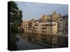 Reflections in Water of Buildings, with the Cathedral of St. Etienne, Metz, Lorraine, France-Woolfitt Adam-Stretched Canvas