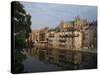 Reflections in Water of Buildings, with the Cathedral of St. Etienne, Metz, Lorraine, France-Woolfitt Adam-Stretched Canvas