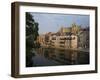 Reflections in Water of Buildings, with the Cathedral of St. Etienne, Metz, Lorraine, France-Woolfitt Adam-Framed Photographic Print