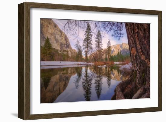 Reflections Inside The Valley Late Winter, Yosemite National Park-Vincent James-Framed Photographic Print