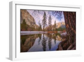 Reflections Inside The Valley Late Winter, Yosemite National Park-Vincent James-Framed Photographic Print
