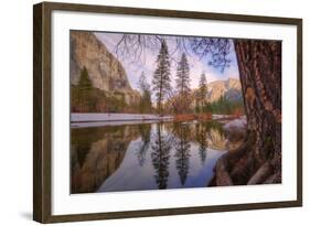 Reflections Inside The Valley Late Winter, Yosemite National Park-Vincent James-Framed Photographic Print