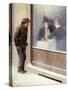 Reflections of a Hungry Man or Social Contrasts, 1893-Emilio Longoni-Stretched Canvas