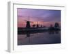 Reflections of a Line of Windmills in a Misty Landscape at Kinderdjik, Holland-Gavin Hellier-Framed Photographic Print