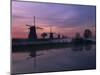 Reflections of a Line of Windmills in a Misty Landscape at Kinderdjik, Holland-Gavin Hellier-Mounted Photographic Print