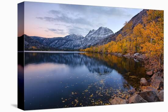 Reflections of Autumn Past, Silver Lake, Mammoth Lakes California-Vincent James-Stretched Canvas