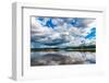 Reflections of clouds in the Casiquiare River in the deep south of Venezuela-Michael Runkel-Framed Photographic Print