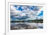 Reflections of clouds in the Casiquiare River in the deep south of Venezuela-Michael Runkel-Framed Photographic Print