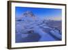 Reflections of Full Moon in the Frozen Sea, Lyngedal, Lofoten Islands, Arctic, Norway, Scandinavia-Roberto Moiola-Framed Photographic Print