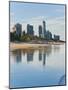 Reflections of High Rise Buildings at Surfers Paradise Beach, Gold Coast, Queensland, Australia-Matthew Williams-Ellis-Mounted Photographic Print