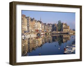 Reflections of Houses and Boats in the Old Harbour at Honfleur, Basse Normandie, France, Europe-Richard Ashworth-Framed Photographic Print