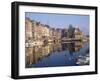 Reflections of Houses and Boats in the Old Harbour at Honfleur, Basse Normandie, France, Europe-Richard Ashworth-Framed Photographic Print