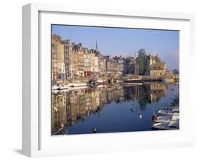 Reflections of Houses and Boats in the Old Harbour at Honfleur, Basse Normandie, France, Europe-Richard Ashworth-Framed Photographic Print