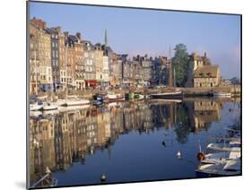 Reflections of Houses and Boats in the Old Harbour at Honfleur, Basse Normandie, France, Europe-Richard Ashworth-Mounted Photographic Print