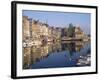 Reflections of Houses and Boats in the Old Harbour at Honfleur, Basse Normandie, France, Europe-Richard Ashworth-Framed Photographic Print