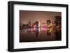 Reflections of Led Lighting in the Rain at Xiangji Temple, Hangzhou, Zhejiang, China, Asia-Andreas Brandl-Framed Photographic Print