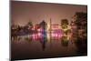 Reflections of Led Lighting in the Rain at Xiangji Temple, Hangzhou, Zhejiang, China, Asia-Andreas Brandl-Mounted Photographic Print