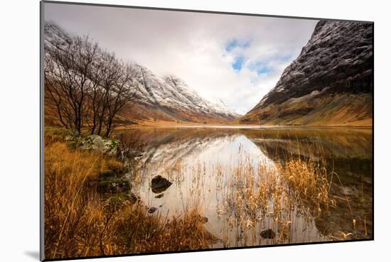 Reflections of Loch Achtriochtan in the Highlands, Scotland Uk-Tracey Whitefoot-Mounted Photographic Print