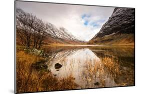 Reflections of Loch Achtriochtan in the Highlands, Scotland Uk-Tracey Whitefoot-Mounted Photographic Print
