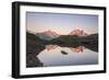 Reflections of Mont Blanc at Sunset on Lac Des Cheserys, Haute Savoie, French Alps, France-Roberto Moiola-Framed Photographic Print