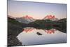 Reflections of Mont Blanc at Sunset on Lac Des Cheserys, Haute Savoie, French Alps, France-Roberto Moiola-Mounted Photographic Print