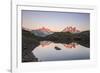 Reflections of Mont Blanc at Sunset on Lac Des Cheserys, Haute Savoie, French Alps, France-Roberto Moiola-Framed Photographic Print