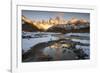 Reflections of Mount Fitz Roy and Cerro Torre in autumn, Argentina-Ed Rhodes-Framed Photographic Print