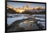 Reflections of Mount Fitz Roy and Cerro Torre in autumn, Argentina-Ed Rhodes-Framed Photographic Print