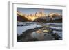 Reflections of Mount Fitz Roy and Cerro Torre in autumn, Argentina-Ed Rhodes-Framed Photographic Print