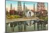 Reflections of Oil Wells in Lake of Oil-null-Mounted Art Print