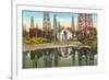Reflections of Oil Wells in Lake of Oil-null-Framed Premium Giclee Print