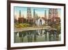 Reflections of Oil Wells in Lake of Oil-null-Framed Premium Giclee Print