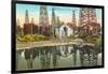 Reflections of Oil Wells in Lake of Oil-null-Framed Art Print