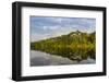 Reflections of the riverbank on Yanayacu Lake, Rio Pacaya, Pacaya-Samiria Reserve, Peru-Michael Nolan-Framed Photographic Print