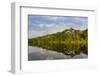 Reflections of the riverbank on Yanayacu Lake, Rio Pacaya, Pacaya-Samiria Reserve, Peru-Michael Nolan-Framed Photographic Print