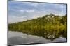 Reflections of the riverbank on Yanayacu Lake, Rio Pacaya, Pacaya-Samiria Reserve, Peru-Michael Nolan-Mounted Photographic Print