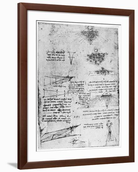Reflections of the Sun on Water, Late 15th or Early 16th Century-Leonardo da Vinci-Framed Giclee Print