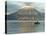 Reflections on Lake Atitlan with Fishing Boat, Panajachel, Western Highlands, Guatemala-Cindy Miller Hopkins-Stretched Canvas